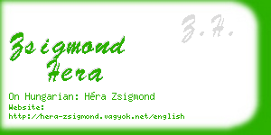 zsigmond hera business card